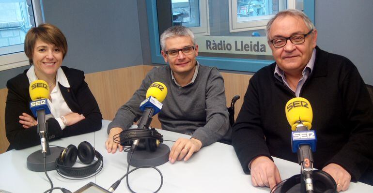 Rosa Pujol, d'Aitona; Jordi Latorre, de Torrefarrera; i Joan Miquel Simó, d'Arbeca.