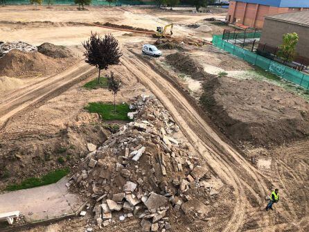 Obras en el antiguo campo de fútbol de Juan de Austria