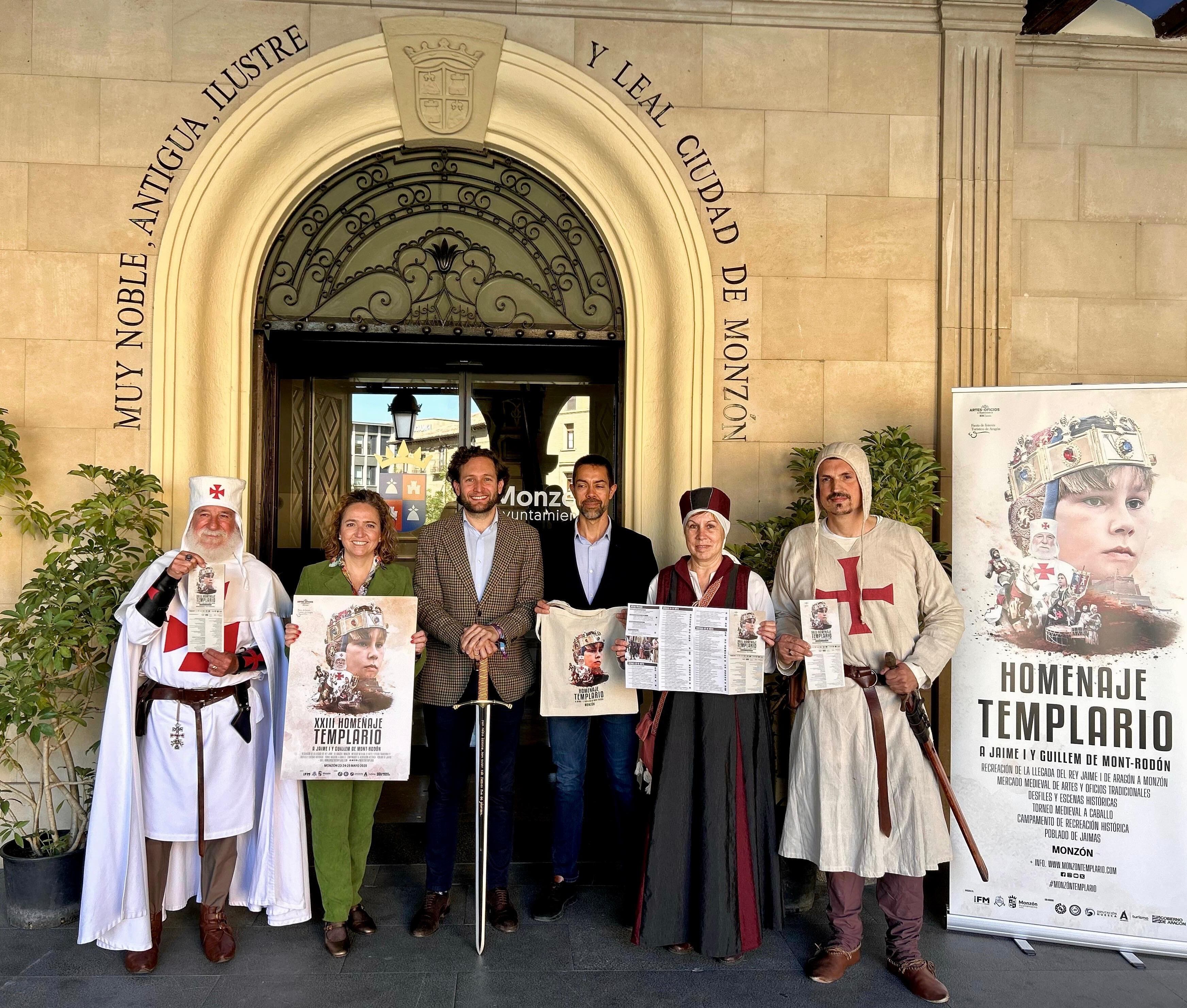 Presentación del Homenaje Templario que se celebrará del 23 al 25 de mayo. Foto; Ayto. de Monzón