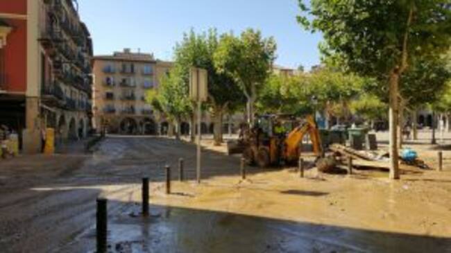 Imatge de la Plaça Mercadal, a Balaguer avui 24 de setembre,