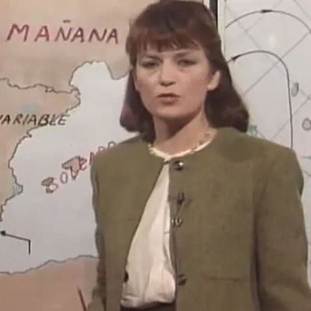 Pilar Sanjurjo presentando el tiempo en RTVE