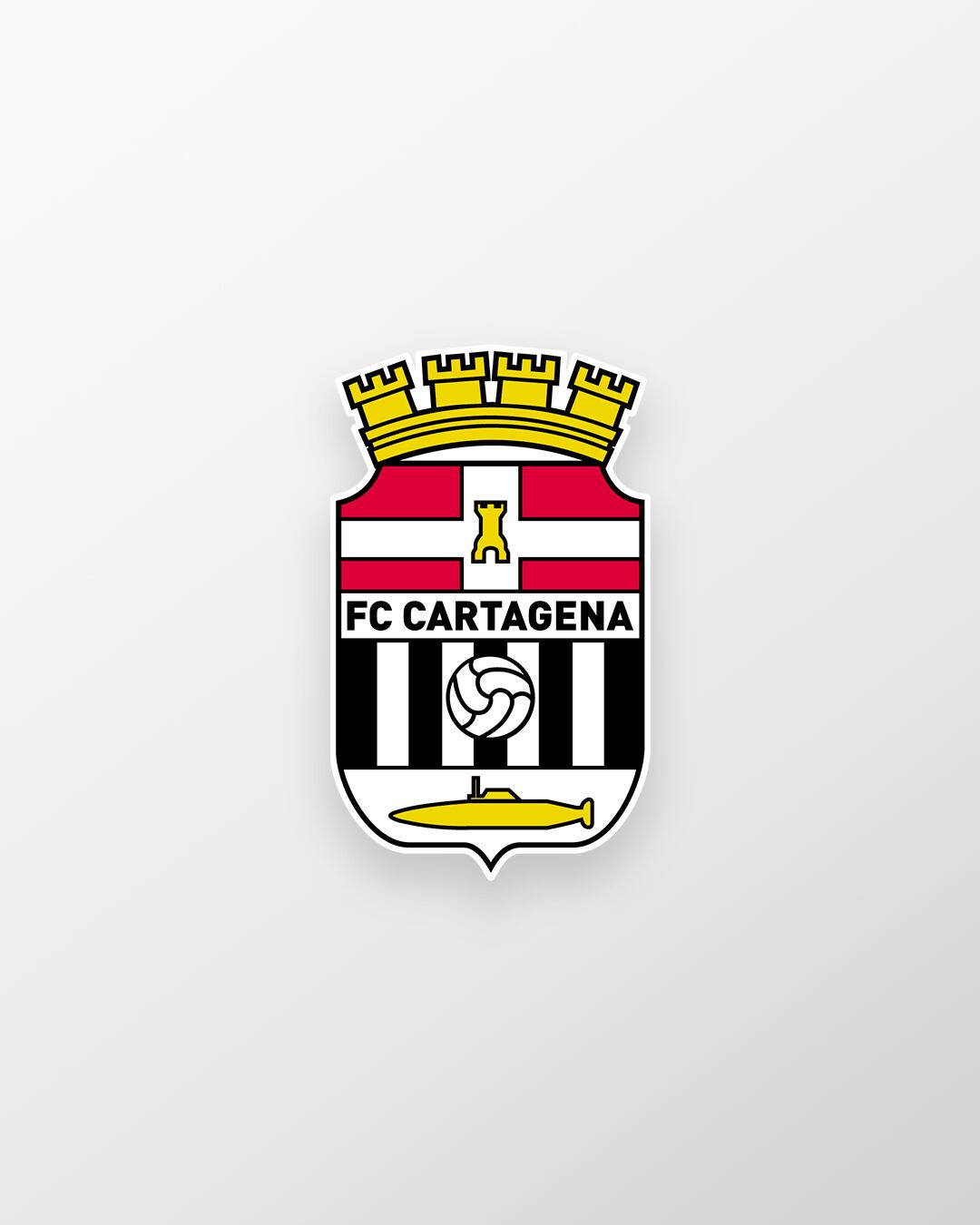 Escudo del FC Cartagena en el comunicado remitido por la entidad albinegra