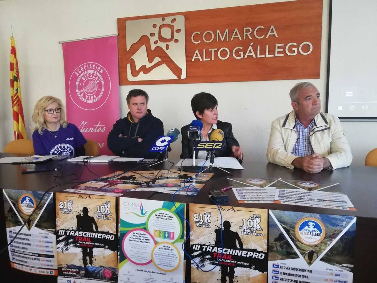 La Traschinepro Trail de Caldearenas superando su participación