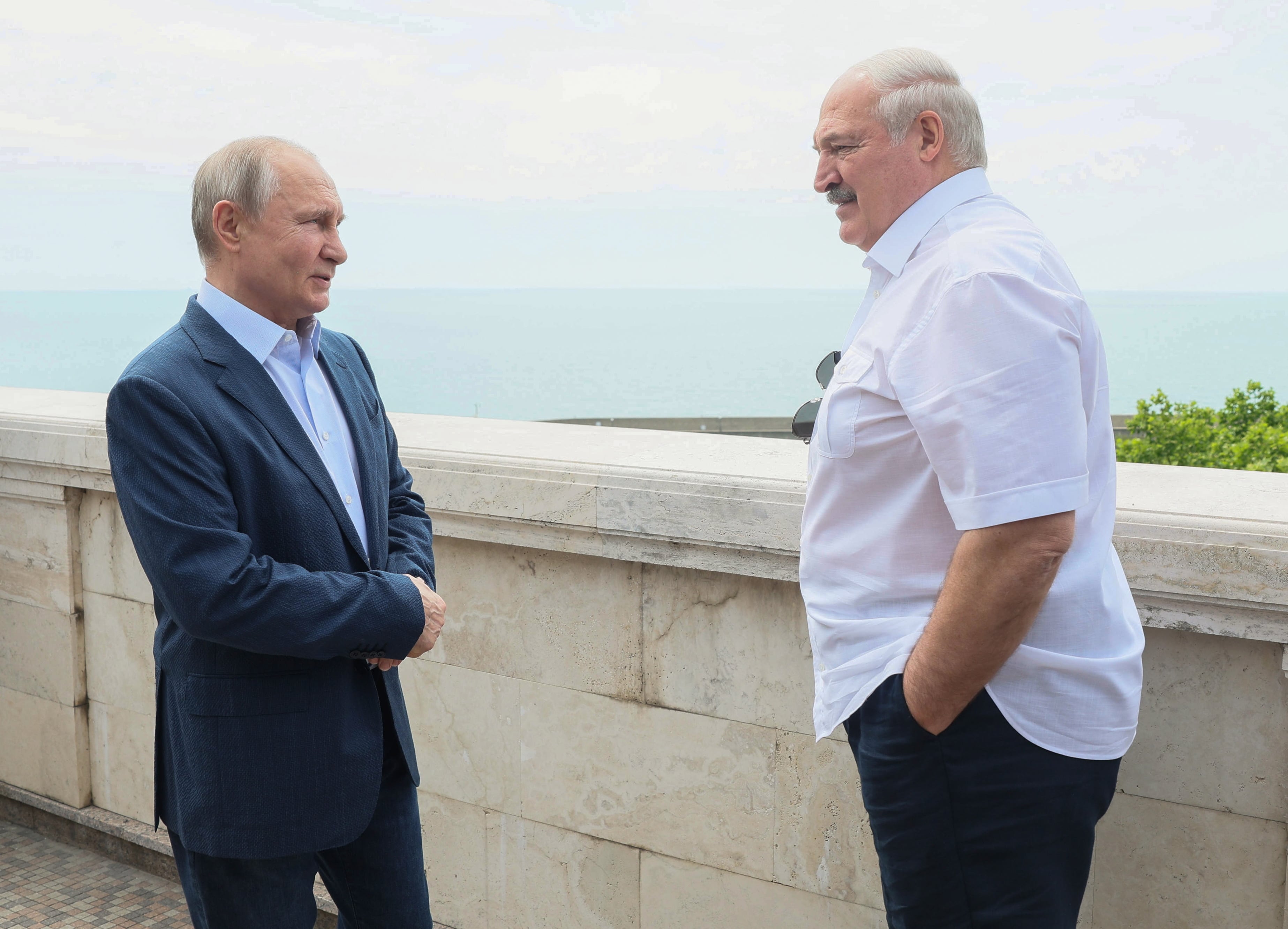 Vladimir Putin y Aleksandr Lukashenko en su reunión reciente que han mantenido en la localidad rusa de Sochi