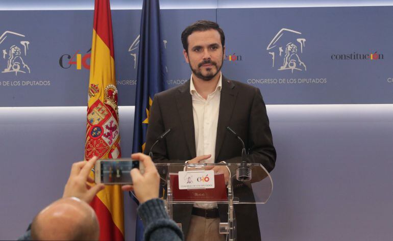 El líder de Izquierda Unida, Alberto Garzón.