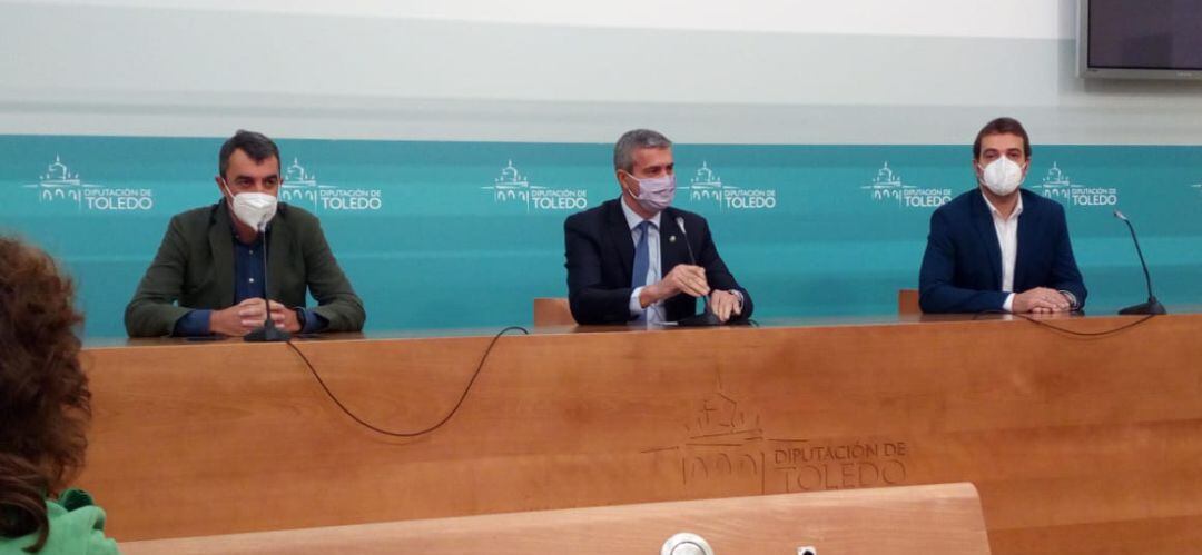 Javier Guillén, Álvaro Gutiérrez y Pablo García presentan la Ceratizit Challengue en Toledo