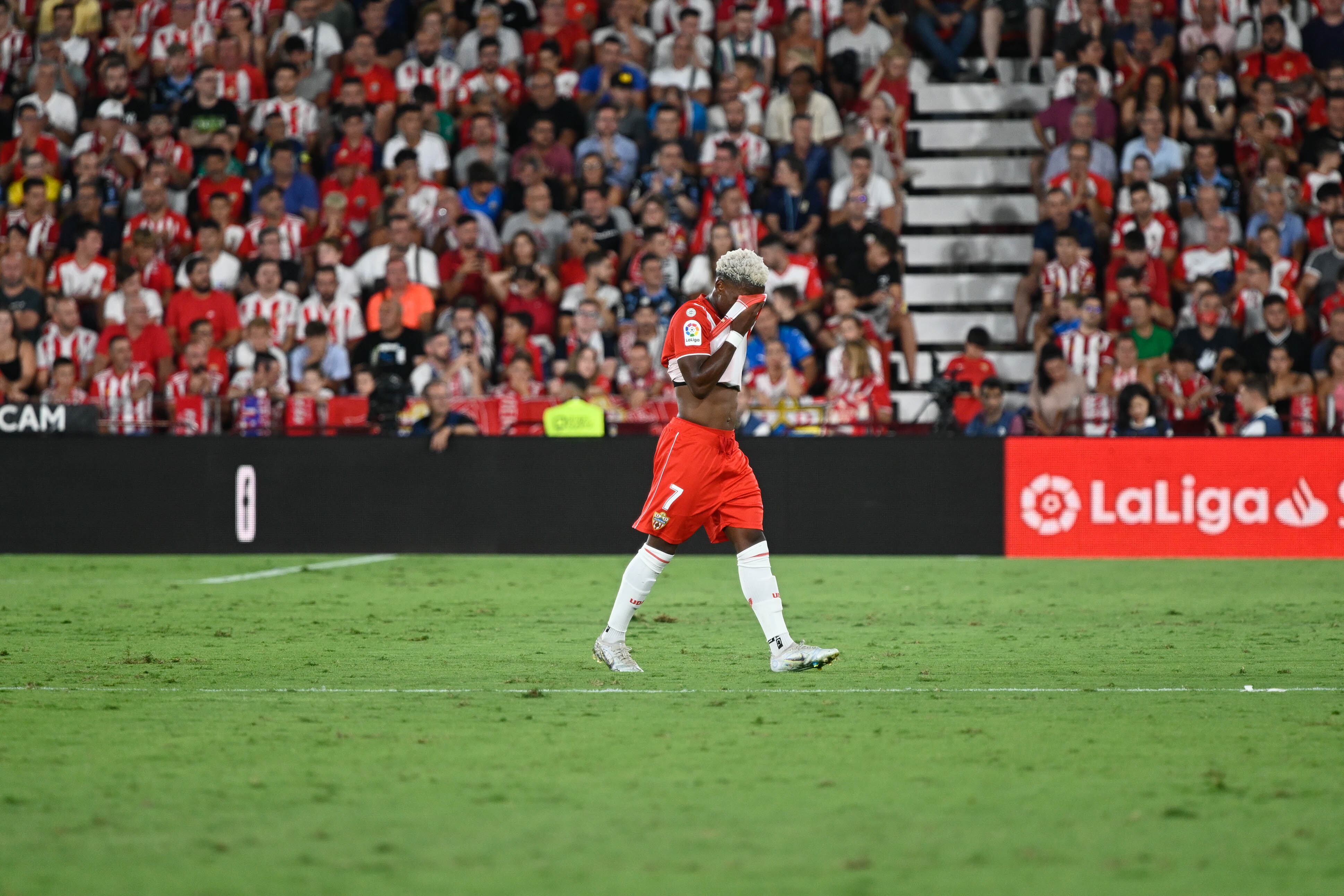 Ramazani en el partido ante el Real Madrid en el Estadio de los Juegos Mediterráneos.