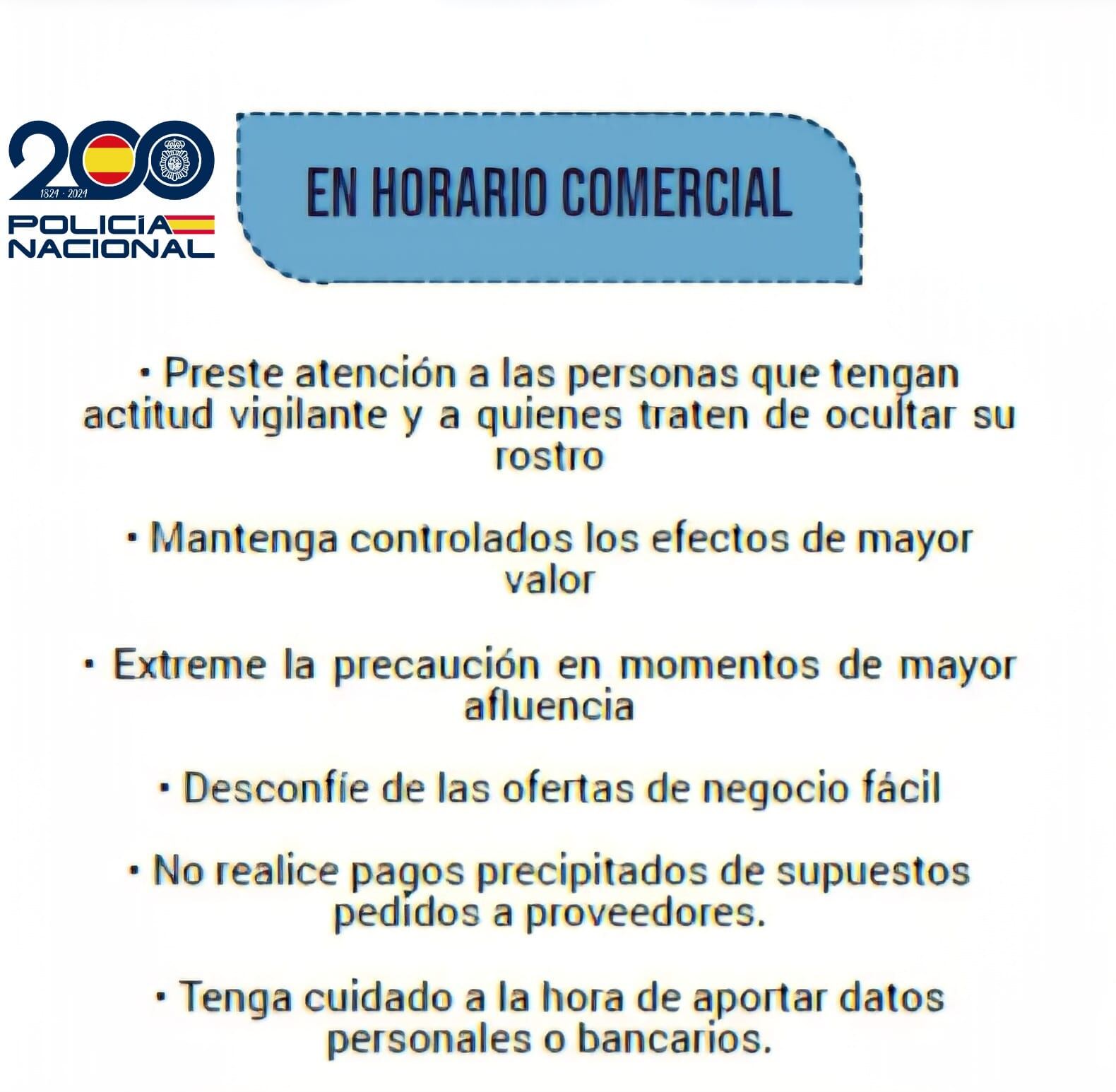 Recomendaciones de la Policía Nacional para evitar hurtos en parkings