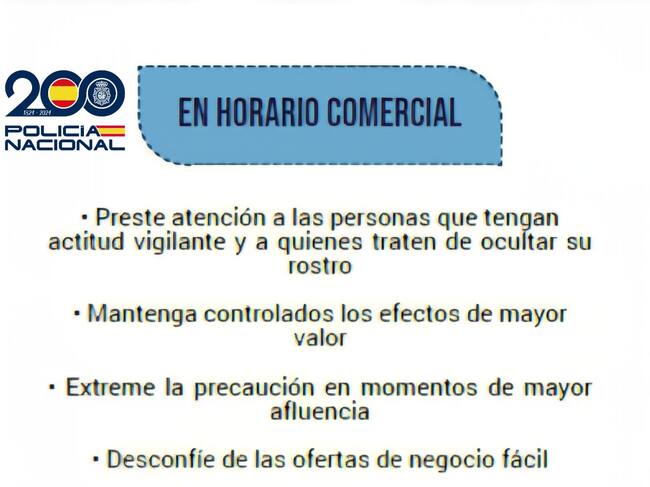 Recomendaciones de la Policía Nacional para evitar hurtos en parkings