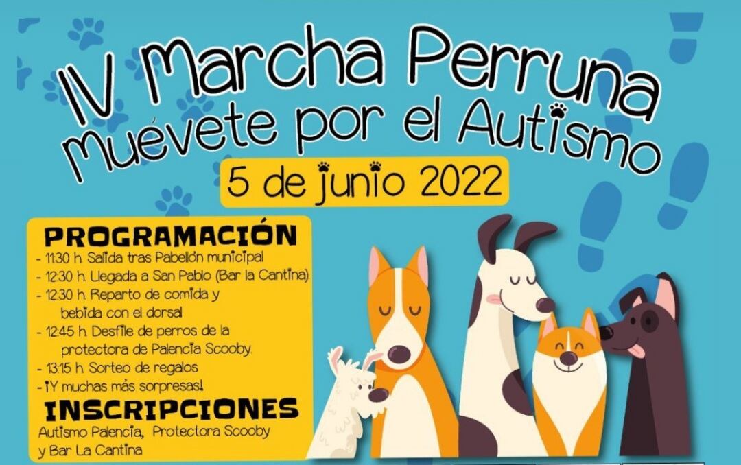 Autismo Palencia y Scooby celebran su cuarta Marcha Perruna