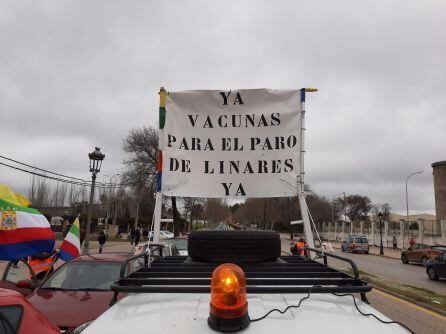 Imagen de la manifestación 7F en Linares.
