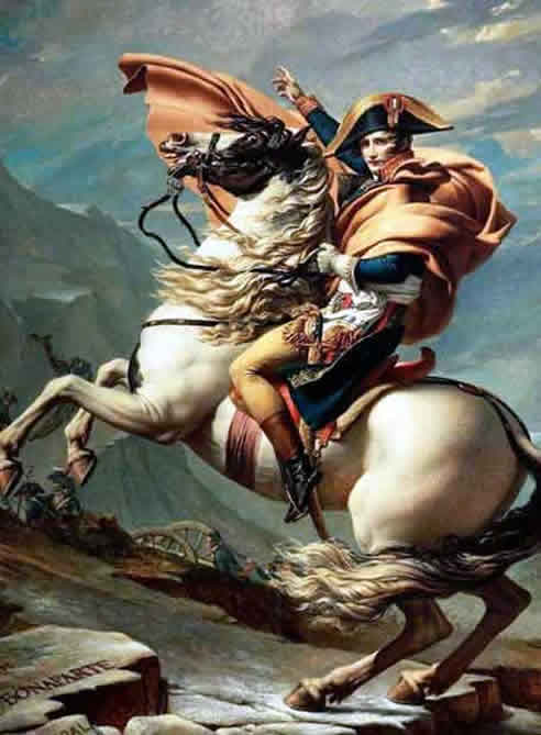 Imagen de &#039;Napoleón cruzando Los Alpes&#039; de Jacques Louis David