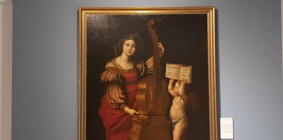 Cuadro que muestra a Santa Cecilia tocando la viola