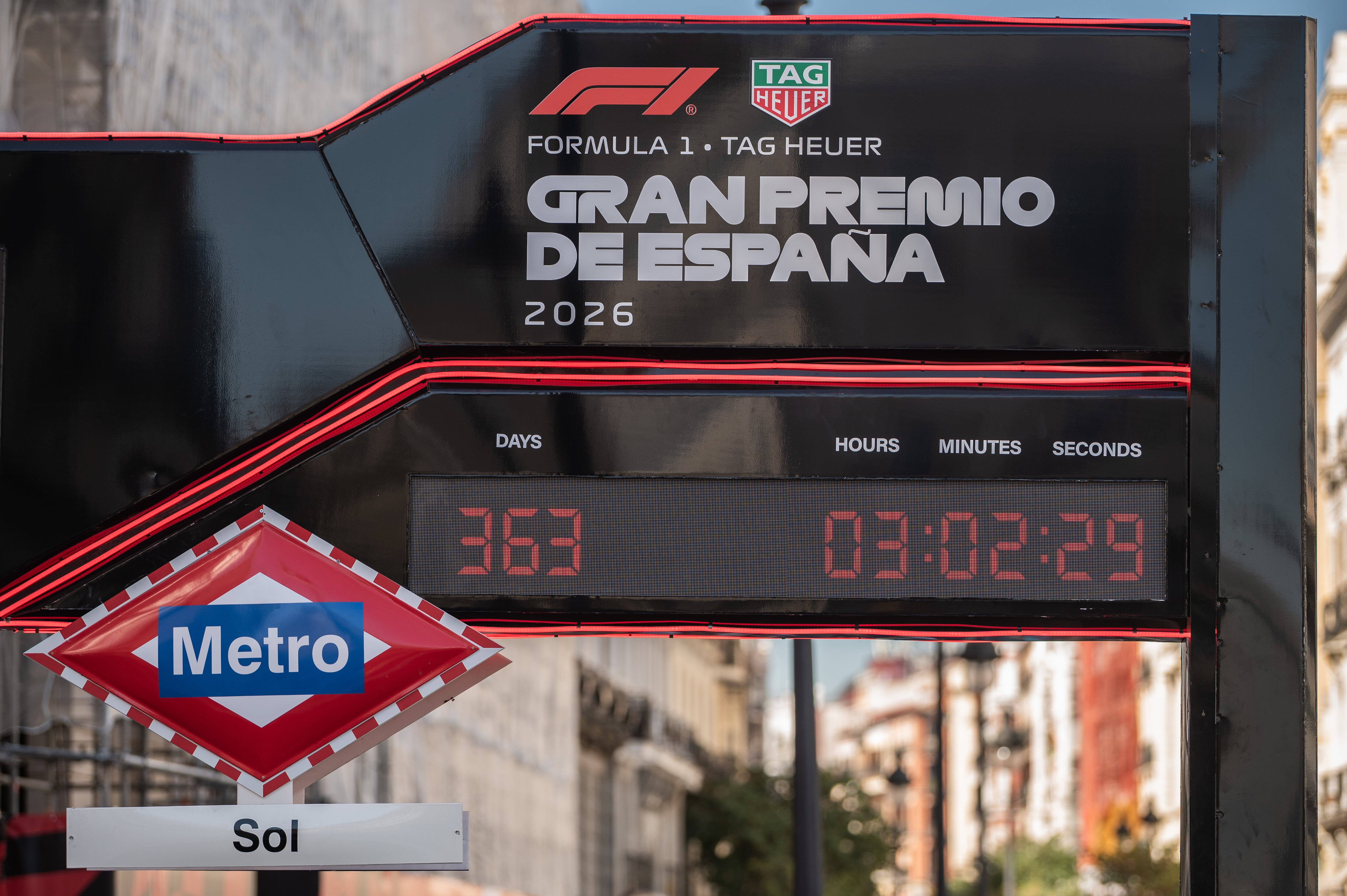Promoción del GP de Madrid de Fórmula 1 en la puerta del Sol