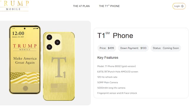 El teléfono móvil de Donald Trump, a la venta por 499 dólares