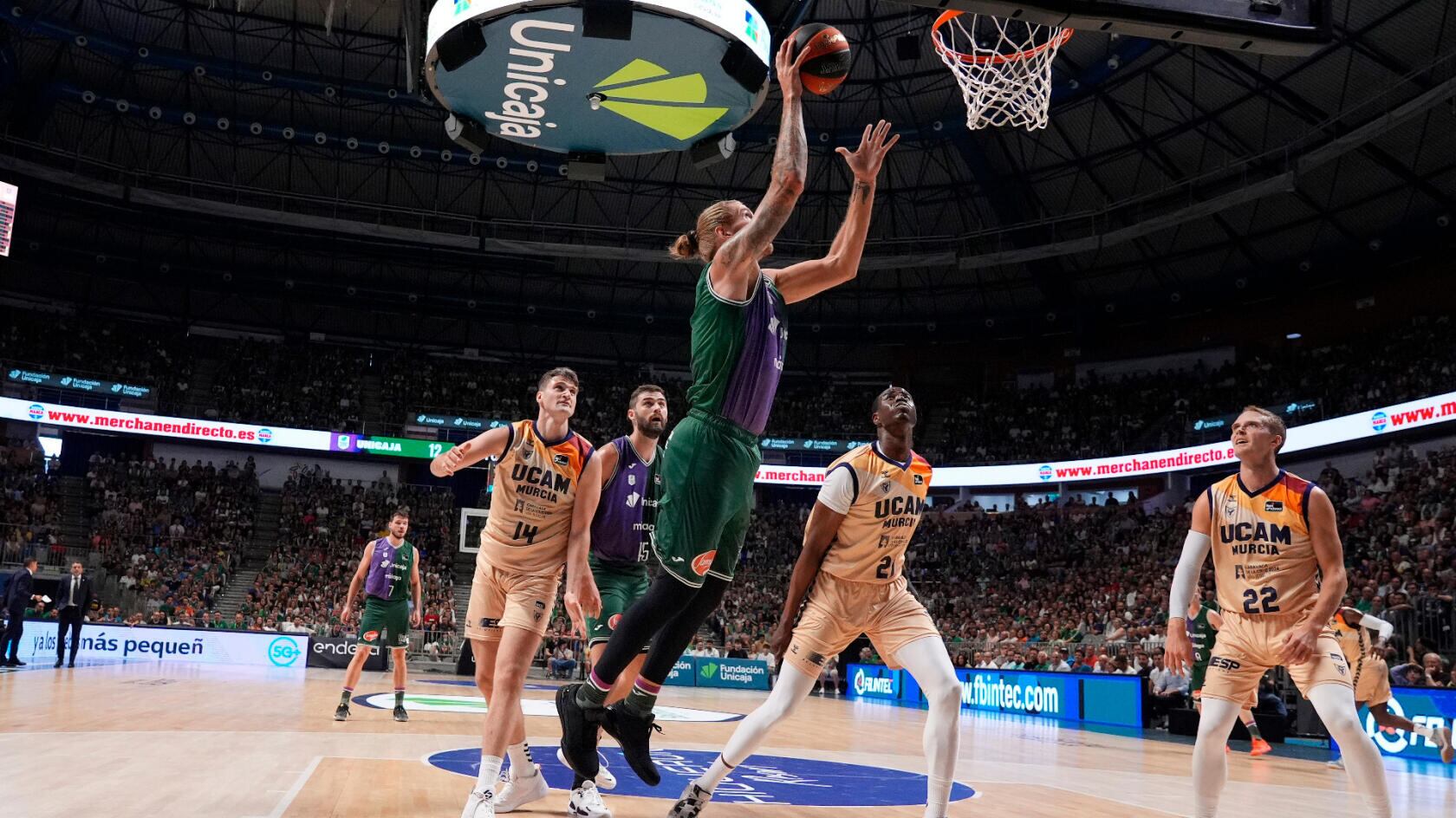 El Unicaja recibe este jueves al UCAM Murcia en el Martín Carpena en el segundo partido de semifinales