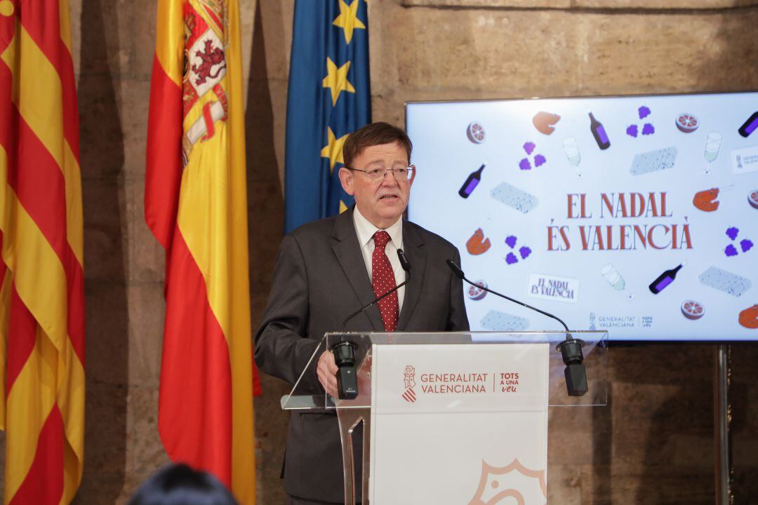 Ximo Puig en la presentación de la campaña &quot;El Nadal és valencià&quot;