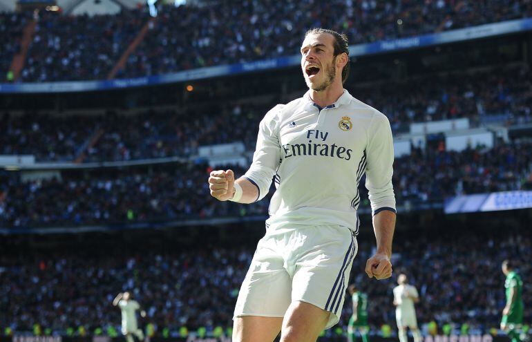 Bale celebra un gol ante el Leganés 