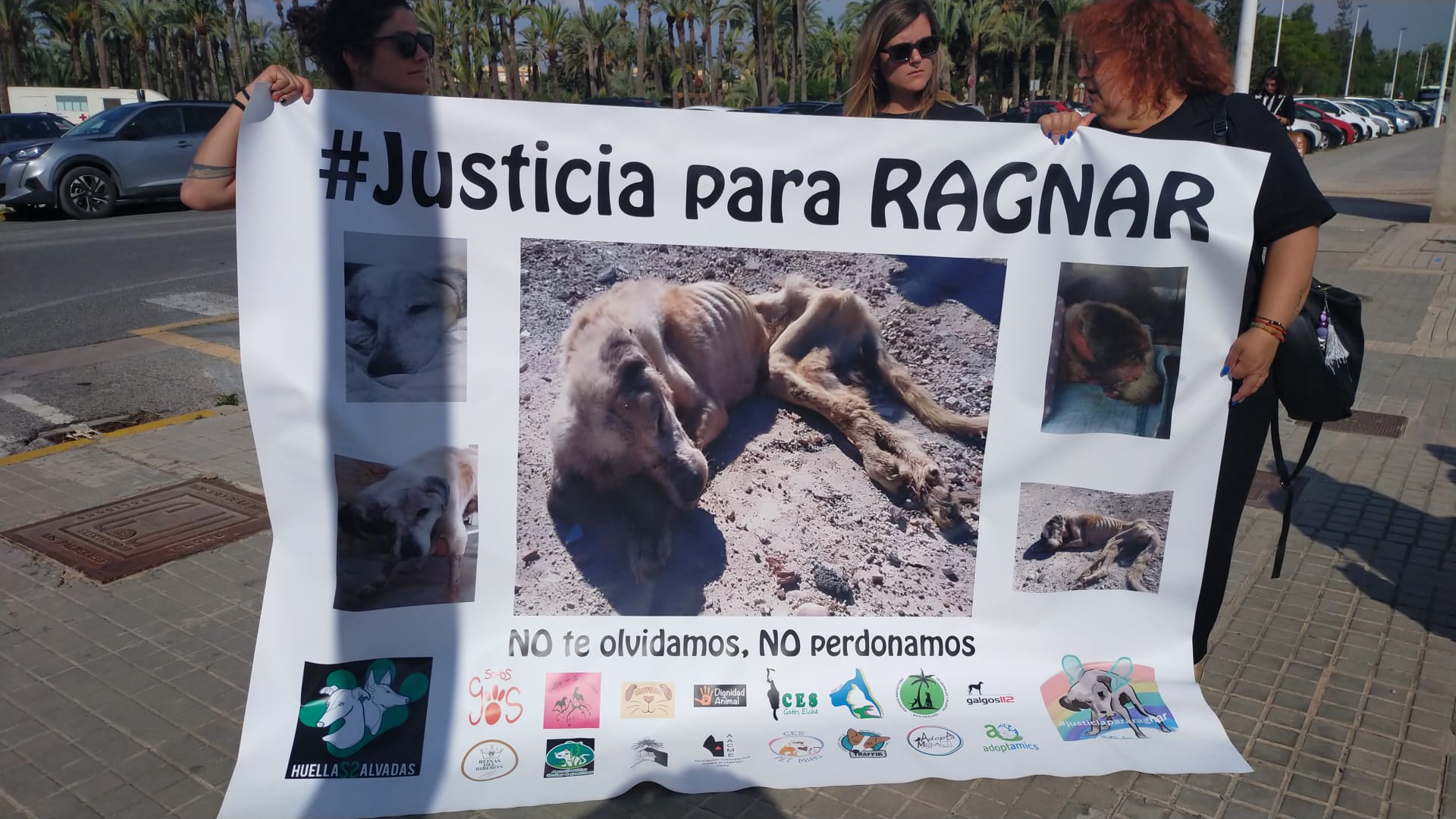 Concentración en la puertas de la Ciudad de la Justicia por el juicio del caso Ragnar