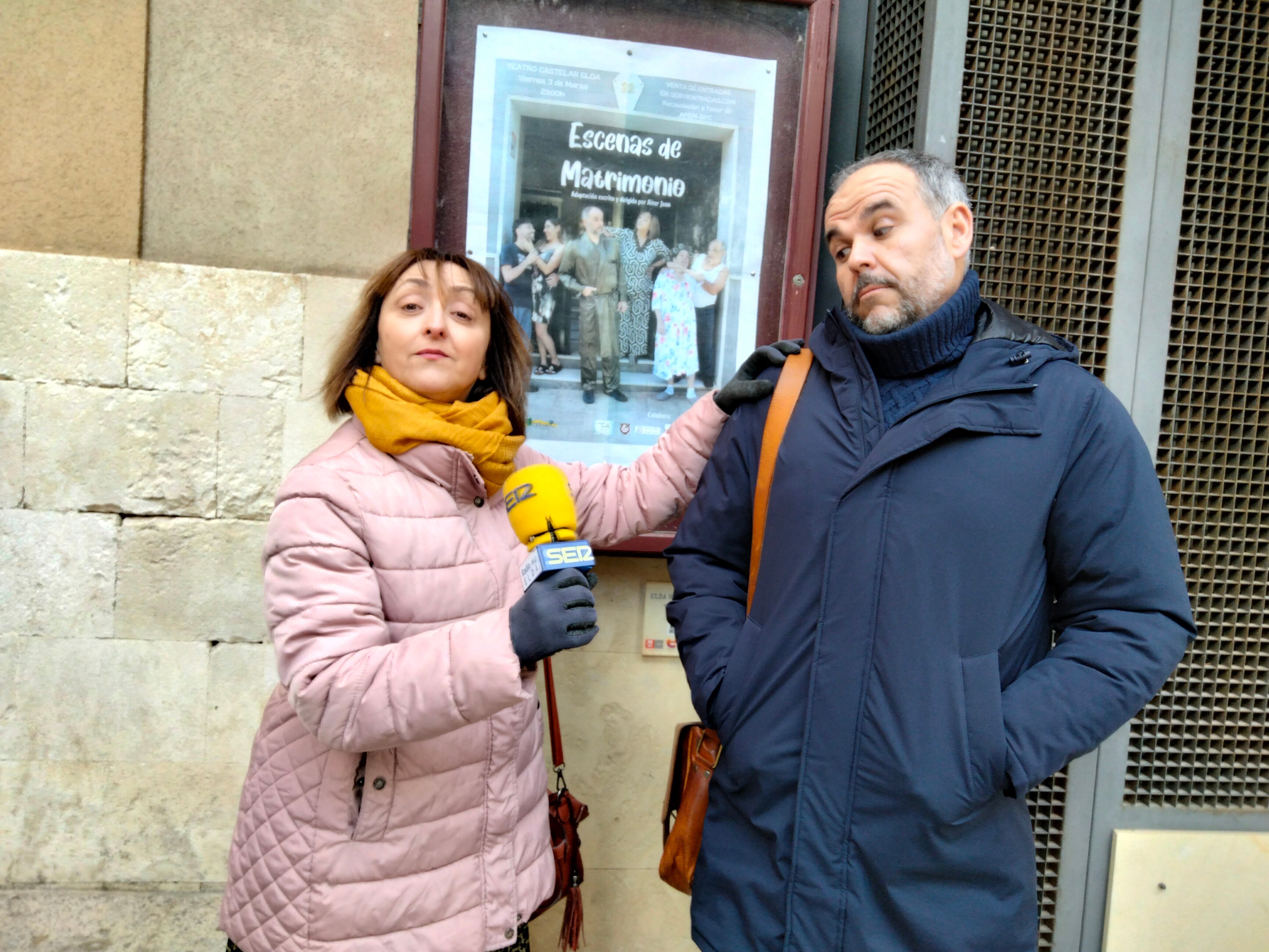 Pilar Yagüe y Mario Lorenzo actores de Teatrando Producciones