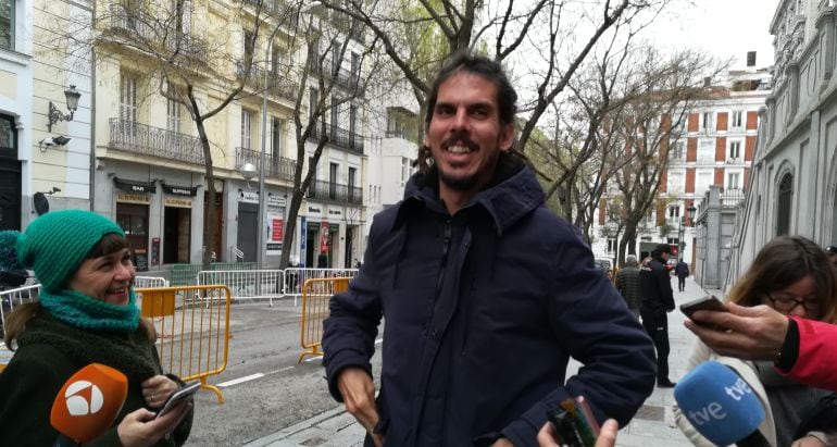 El diputado Alberto Rodríguez tras declarar en el Supremo