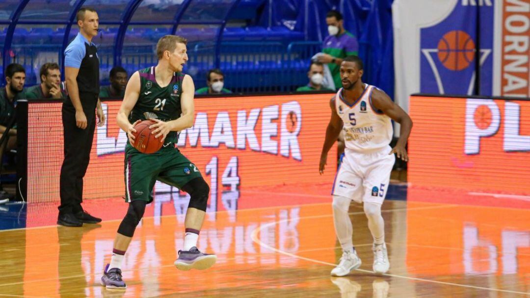 El Unicaja en un partido de la Eurocup