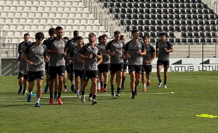 Un entreno de la Balona