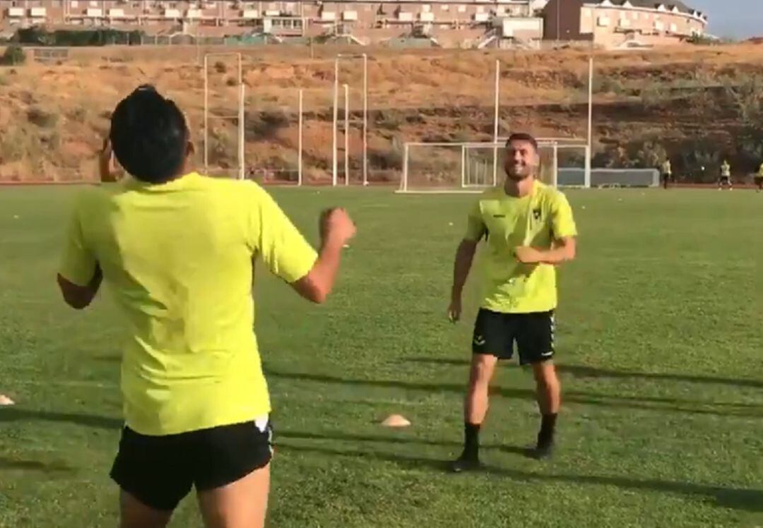 Gavilán, de frente, en un entrenamiento