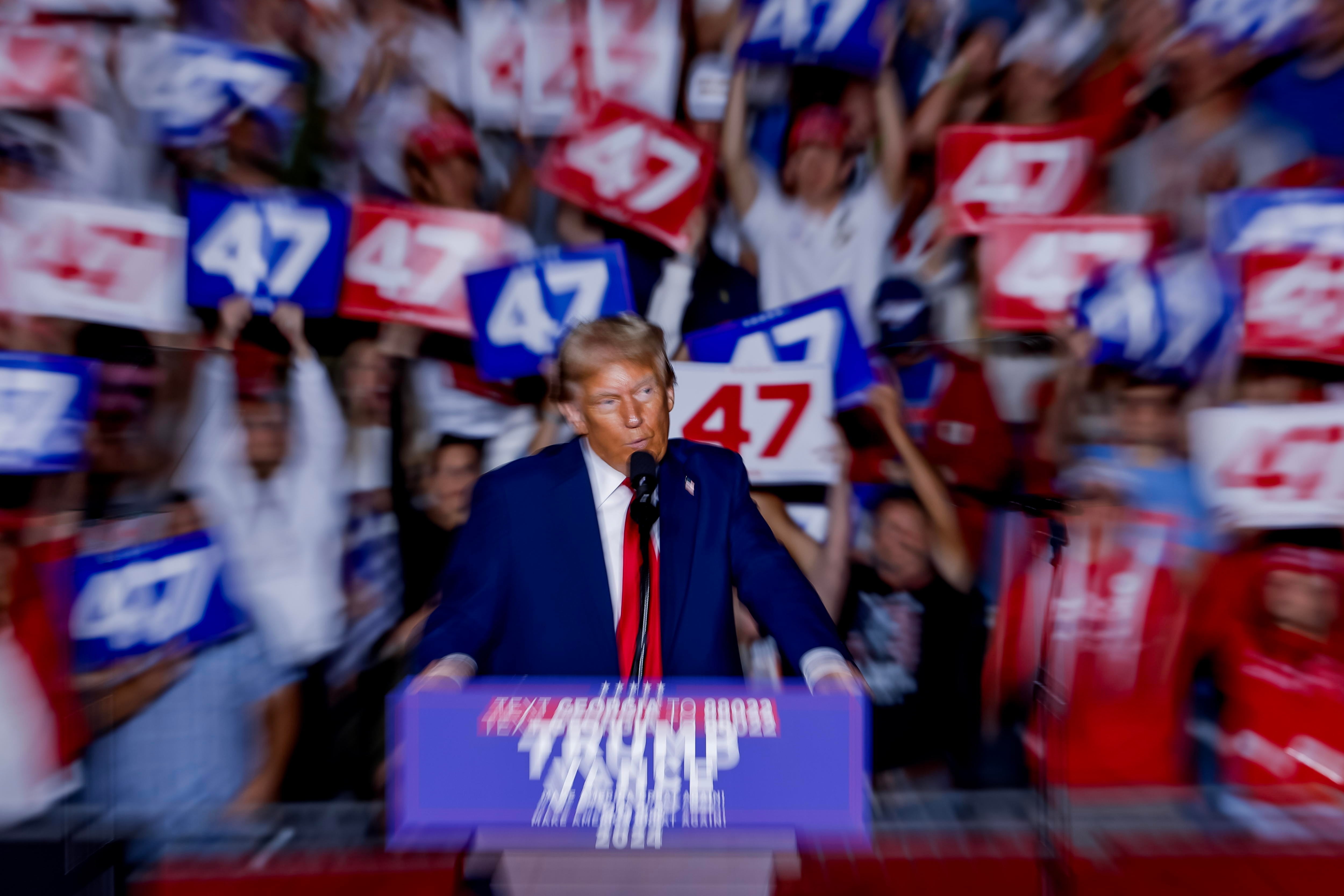 Donald Trump en un evento en el campus de Georgia Tech en Atlanta, Georgia (EEUU)