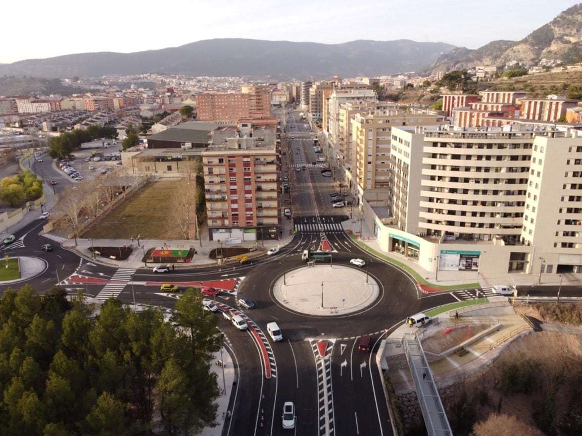 Nueva ordenación del tráfico con la rotonda norte de Alcoy