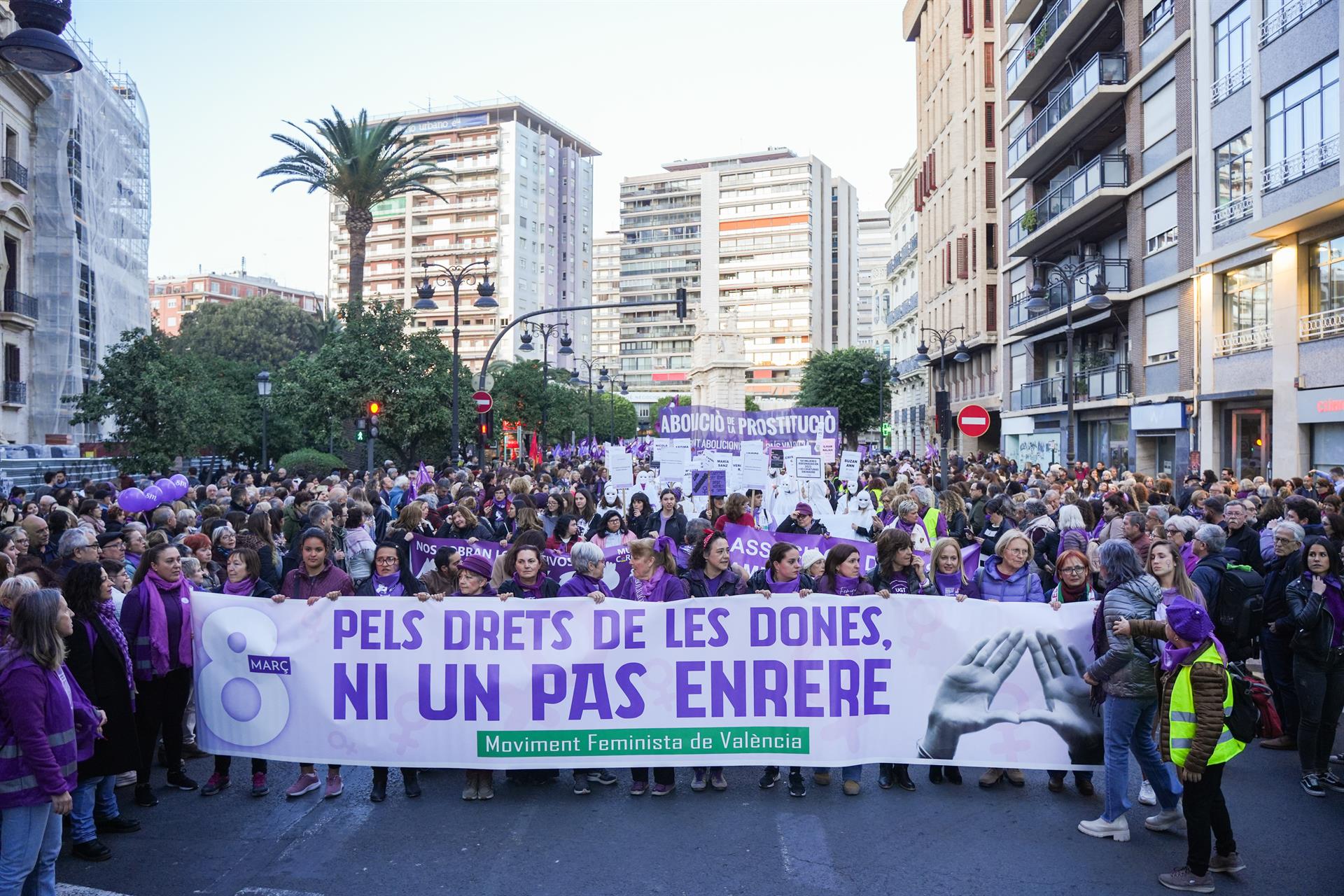 Manifestación del 8 de marzo en València, en una imagen de archivo