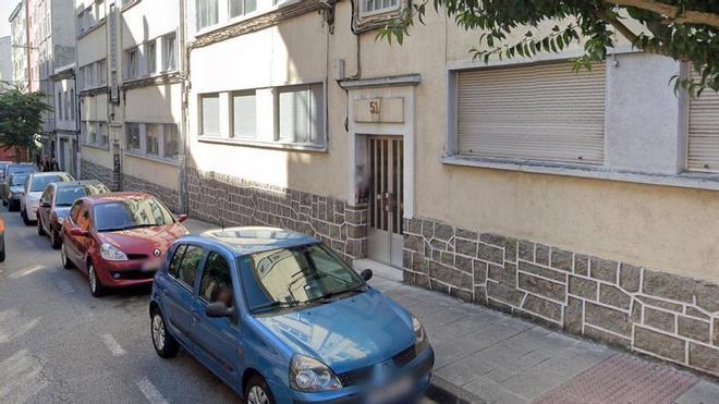 El domicilio de la Rúa Quiroga, en la zona de las Casas Sindicales, en la ciudad de Lugo