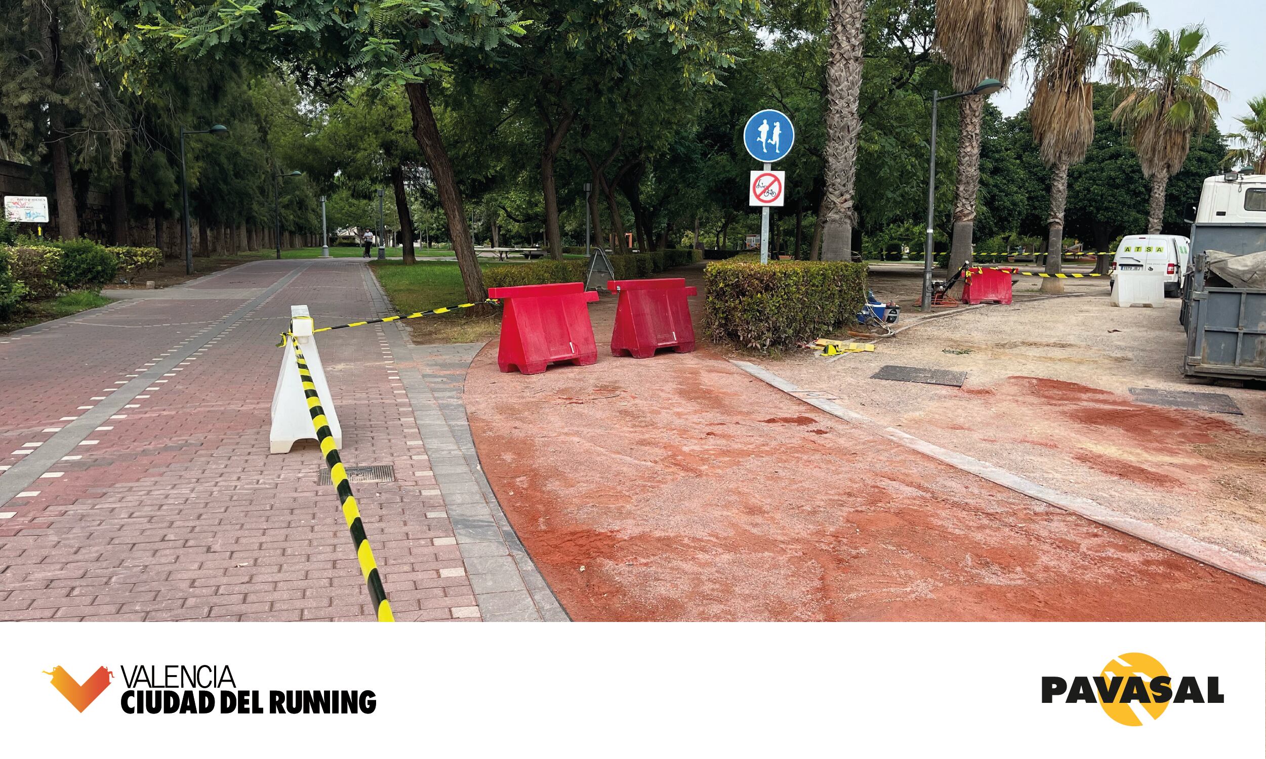 Obras de mantenimiento en el Jardí del Túria