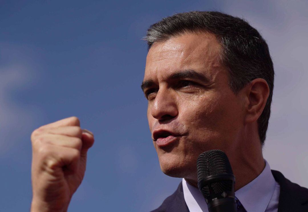 El secretario general del PSOE y presidente del Gobierno en funciones, Pedro Sánchez, durante su intervención en un acto electoral de su partido en Córdoba, para las próximas elecciones generales del 10 de noviembre. 