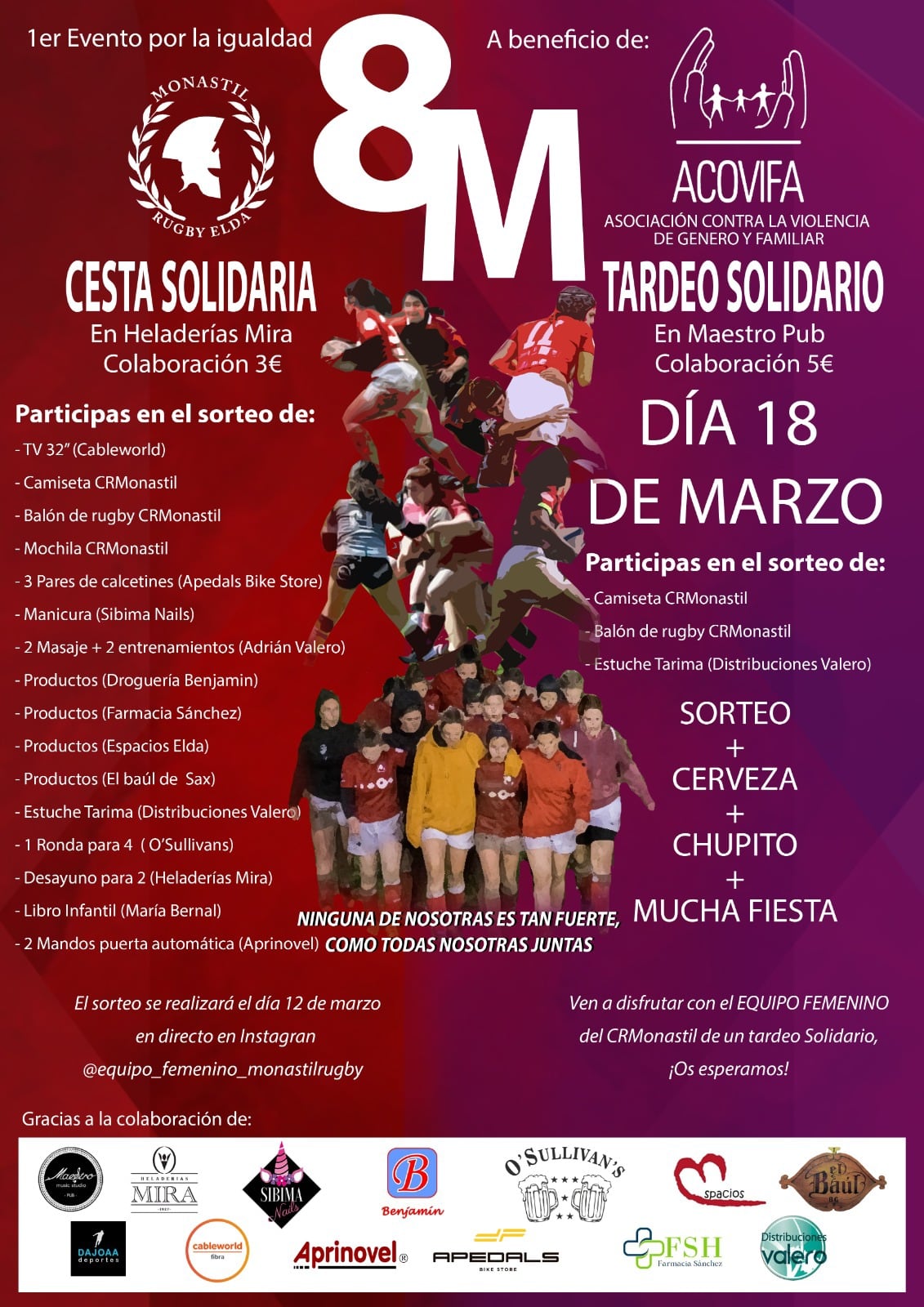 Gesto solidario del Monastil Rugby Elda