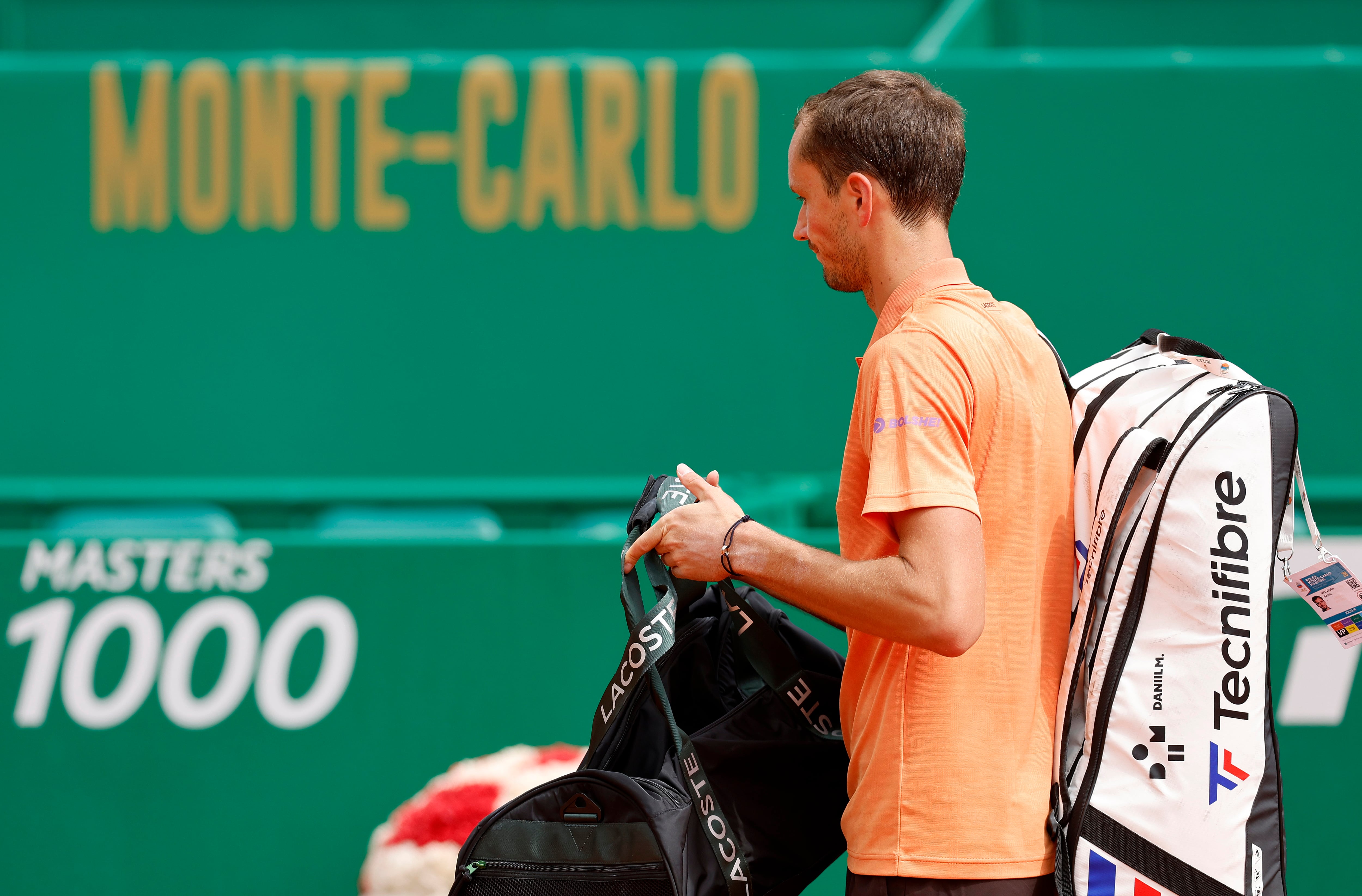 Daniil Medvedev en el Máster 1000 de Montecarlo frente a Matteo Berrettini