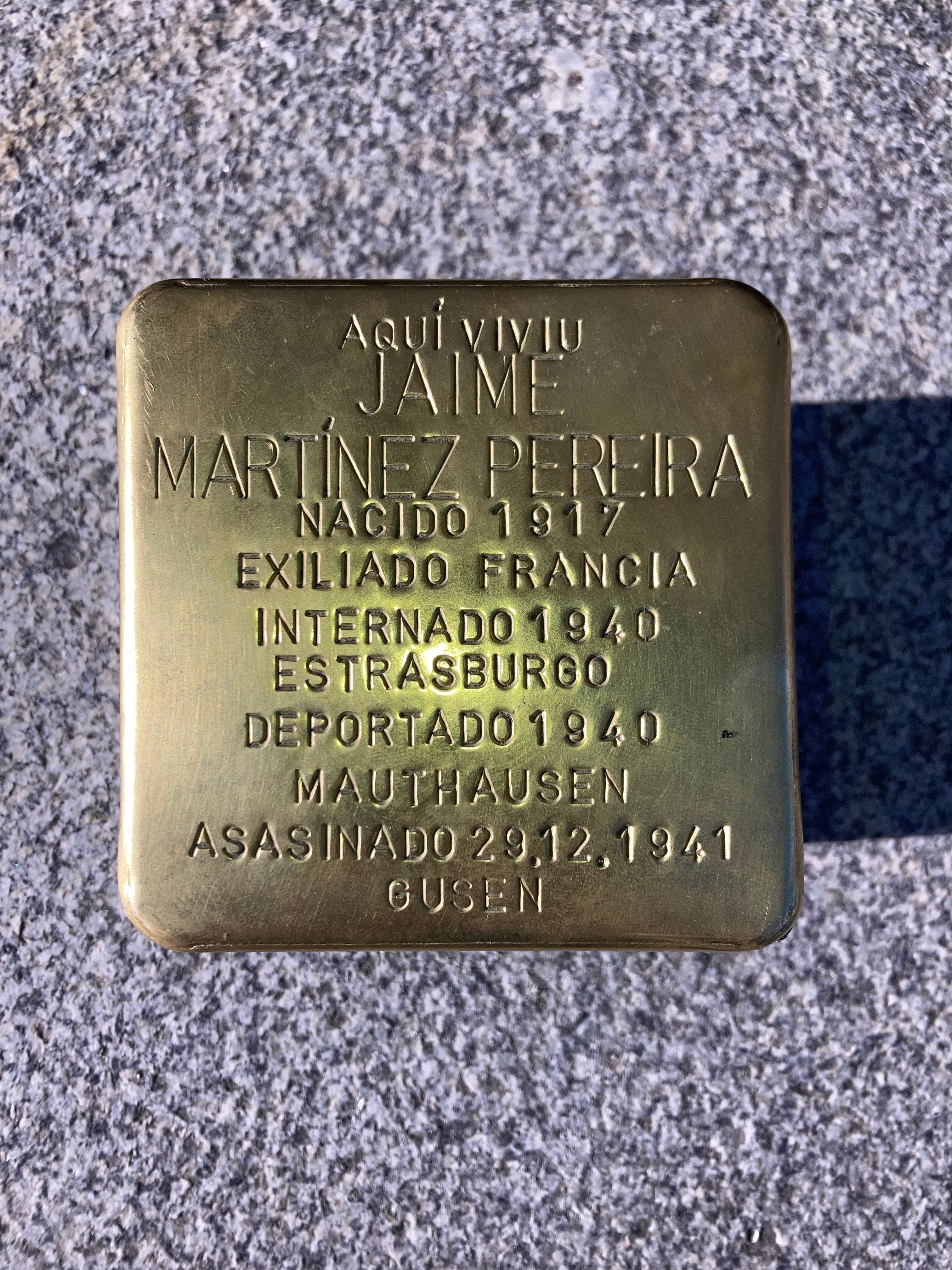 Stolperstein en Nigrán