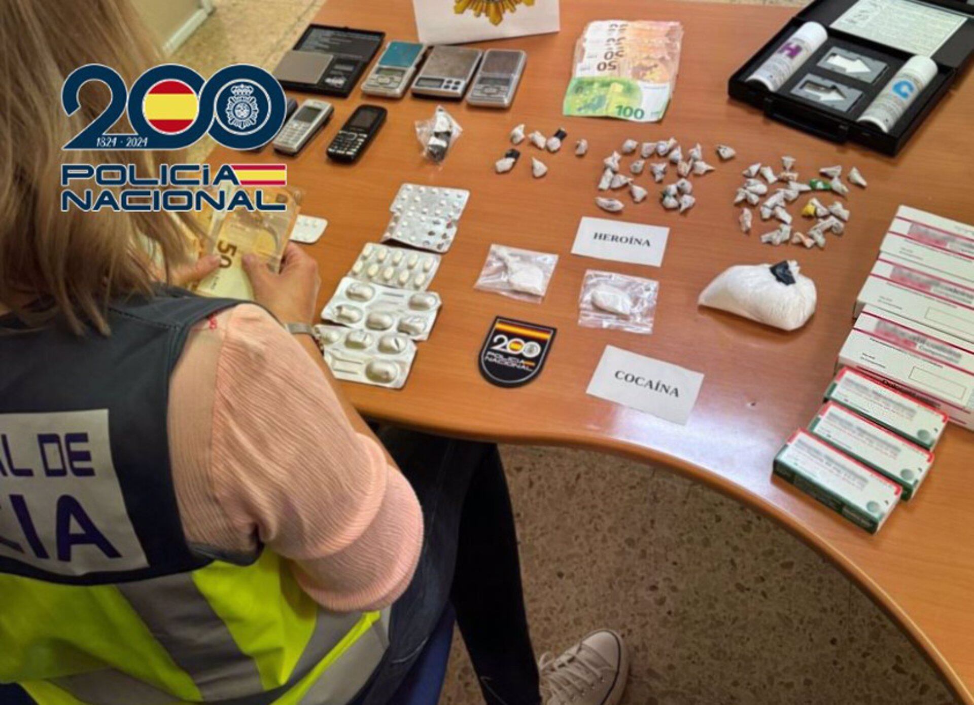 Material intervenido por la Policía Nacional