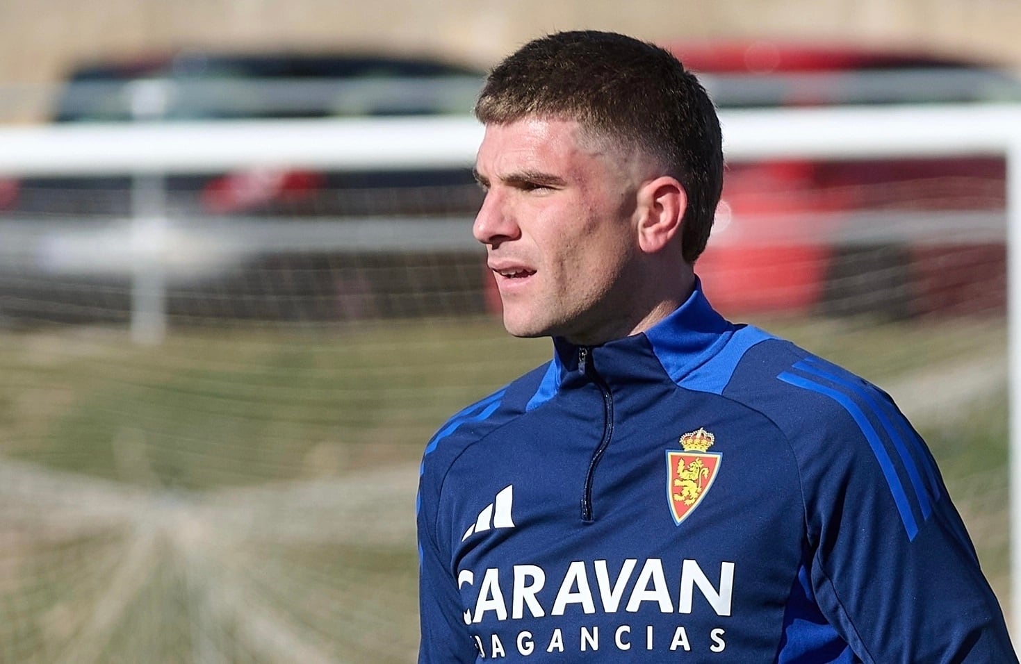 Raúl Guti en un entrenamiento con el Real Zaragoza