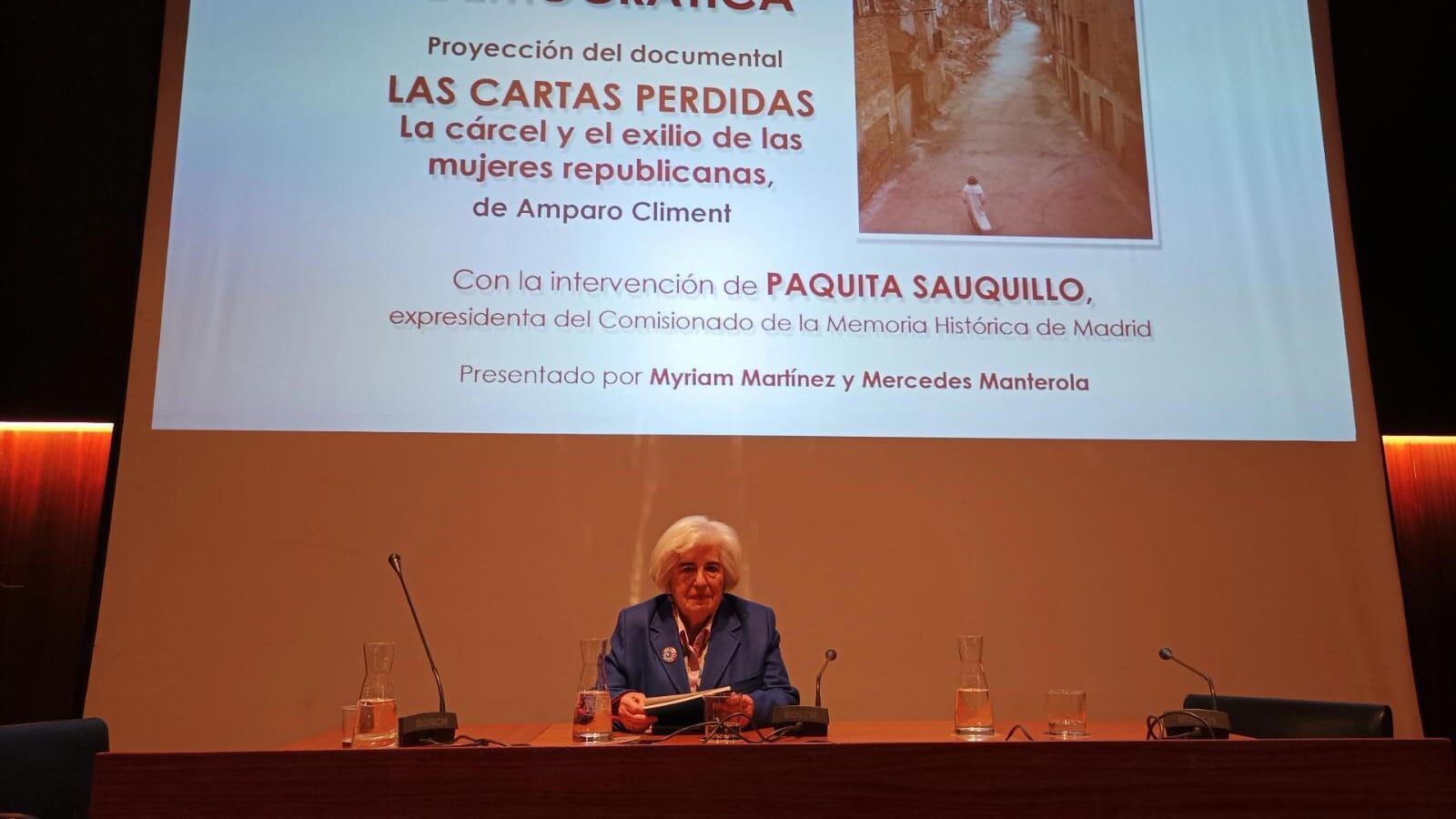 Paquita Sauquillo en el acto.