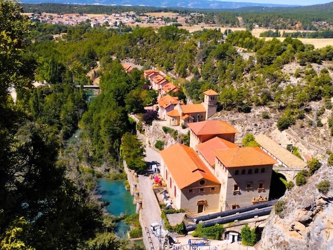 Vista aérea del Salto de Villalba (Cuenca).