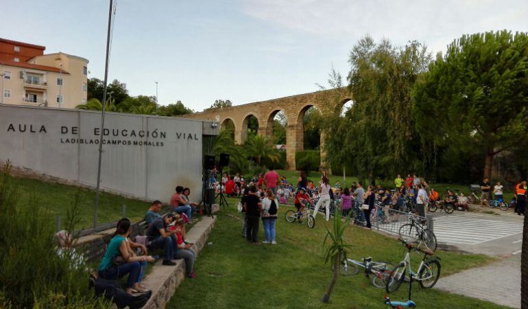 Familias que participaron en las actividades de la Semana Europea de la Movilidad