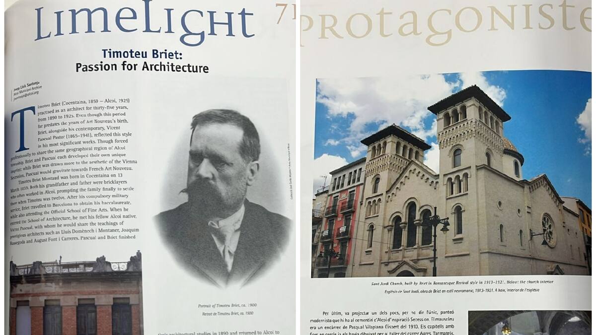 Alcoy, su patrimonio arquitectónico y la figura de Timoteo Briet, en la revista 'Coup de Fouet' del Ayuntamiento de Barcelona