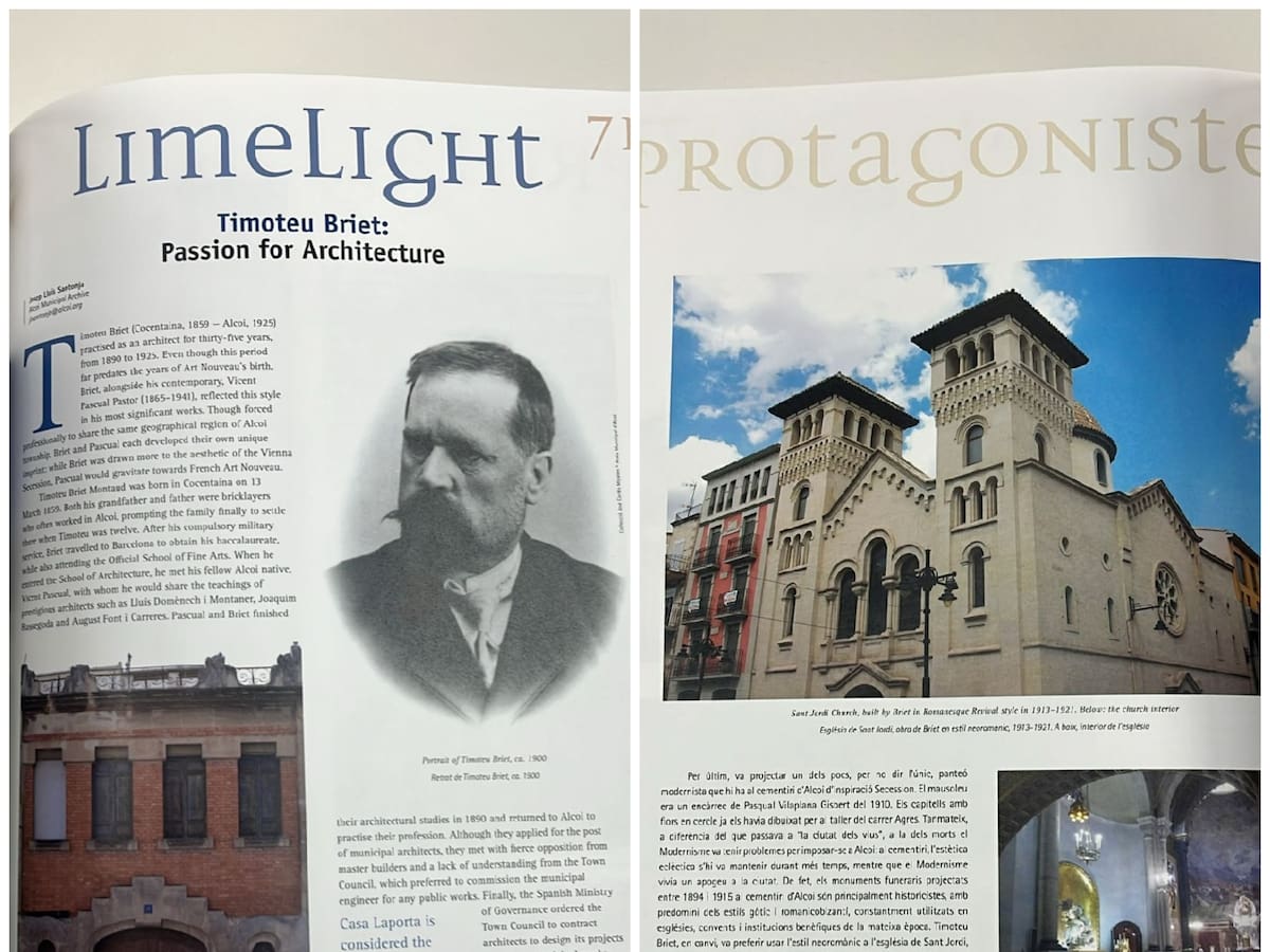 Alcoy, su patrimonio arquitectónico y la figura de Timoteo Briet, en la revista 'Coup de Fouet' del Ayuntamiento de Barcelona