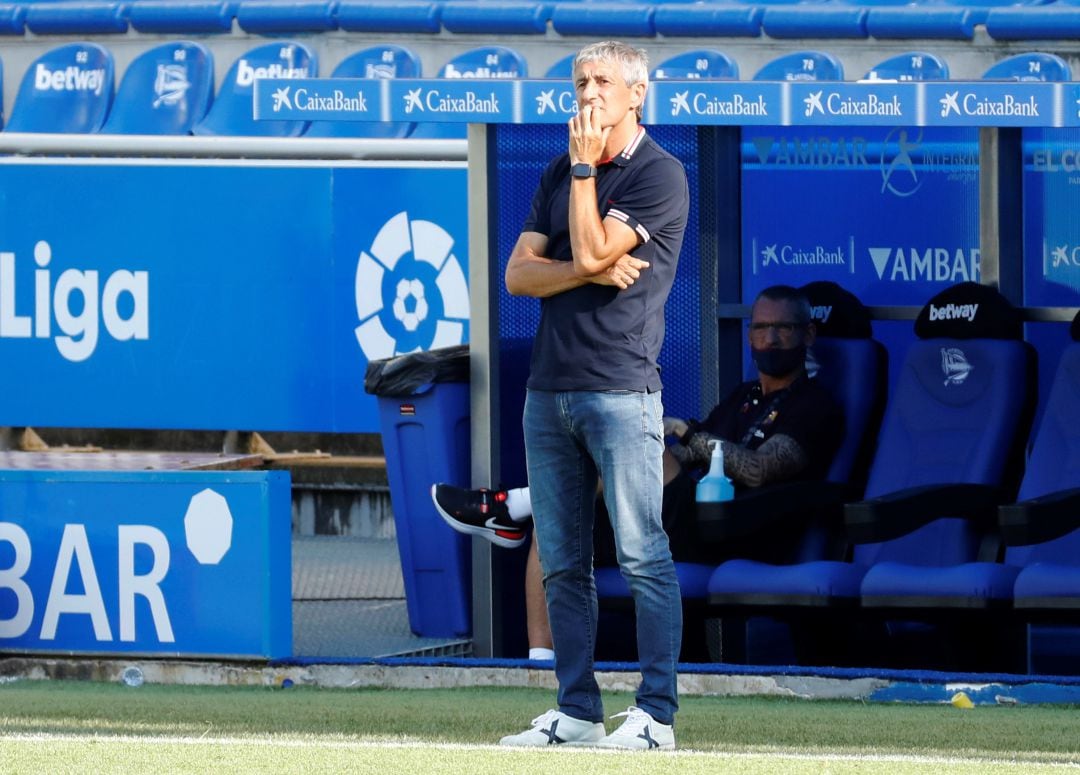 Quique Setién, técnico del FC Barcelona