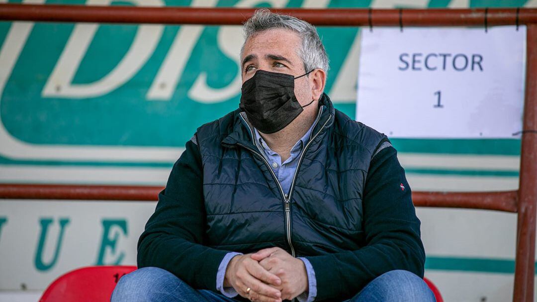 Víctor Manuel Sevilla, presidente del Almagro CF, en un partido esta temporada