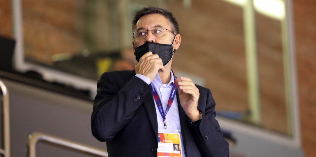 Josep María Bartomeu, durante un partido del Fútbol Club Barcelona