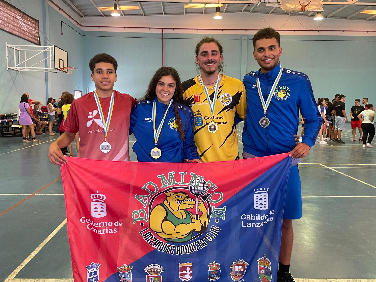 Jugadores del Lanzarote Raqueta Club en Tuineje.