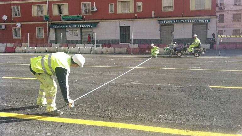 Operarios del metro en Juan 23