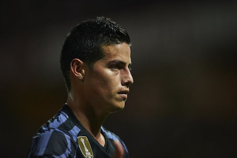 James Rodríguez, durante un partido con el Real Madrid